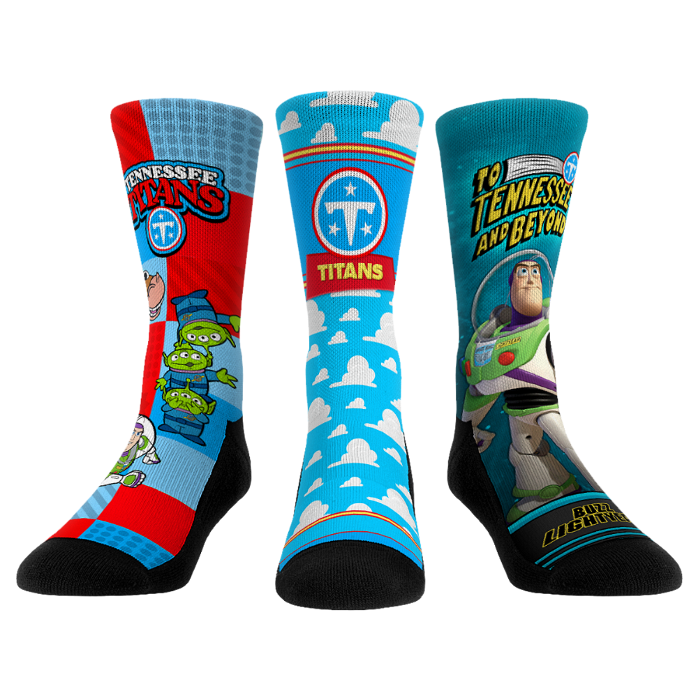 Unisex Rock Em Tennessee Titans Toy Story 3-Pack Crew Socks