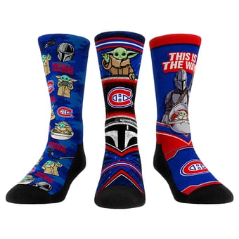 Unisex Rock Em  Montreal Canadiens The Mandalorian 3-Pack Crew Socks