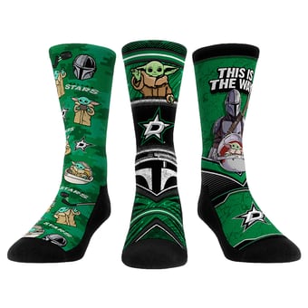 Unisex Rock Em Socks Dallas Stars The Mandalorian 3-Pack Crew Socks