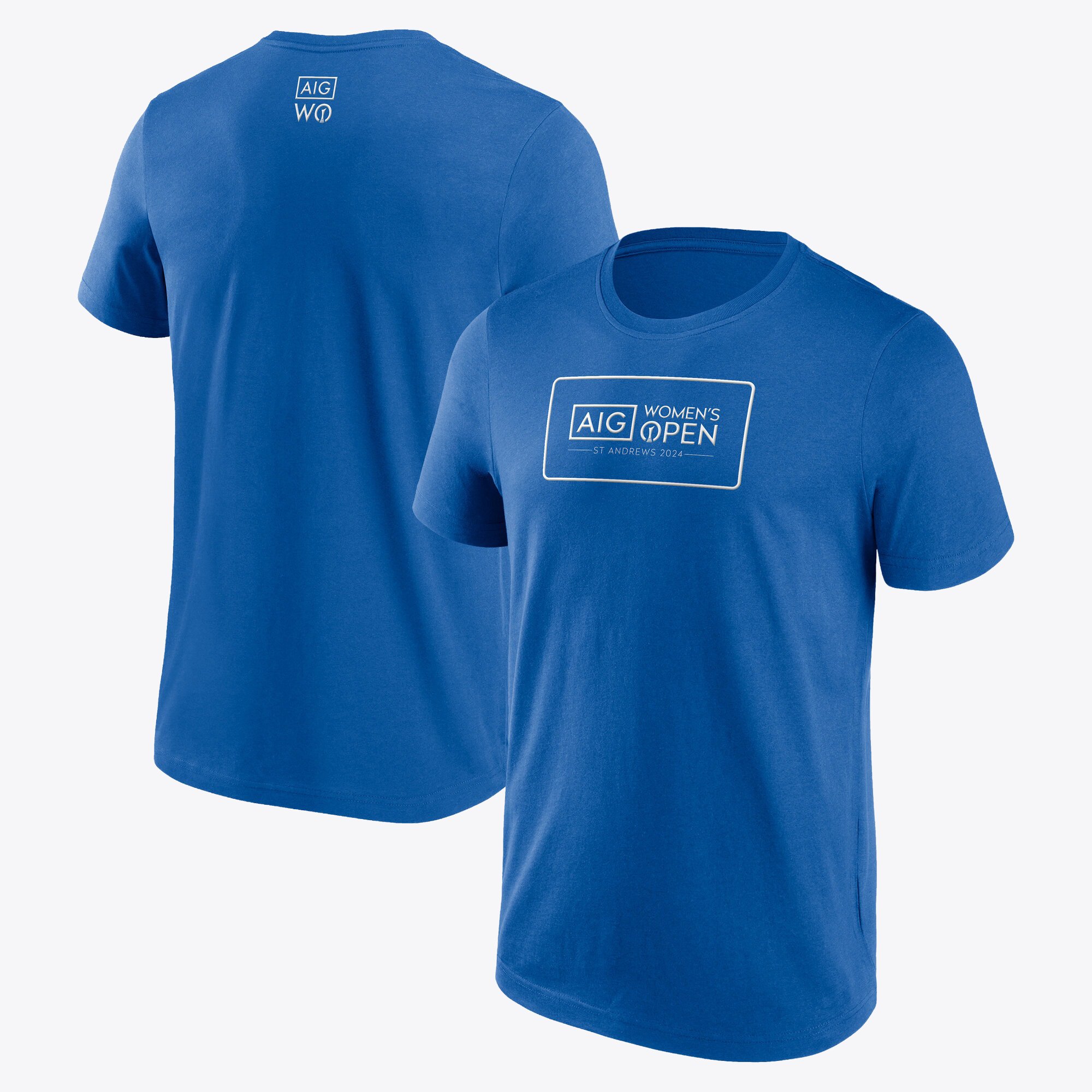 AIG Womens Open St Andrews 2024 Puff Print Logo T-Shirt - Blu reale