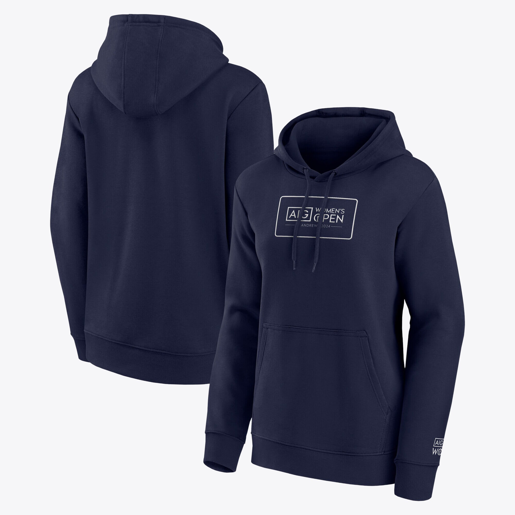 AIG Womens Open St Andrews 2024 Puff Print Logo Hoodie - Blu navy - Donna