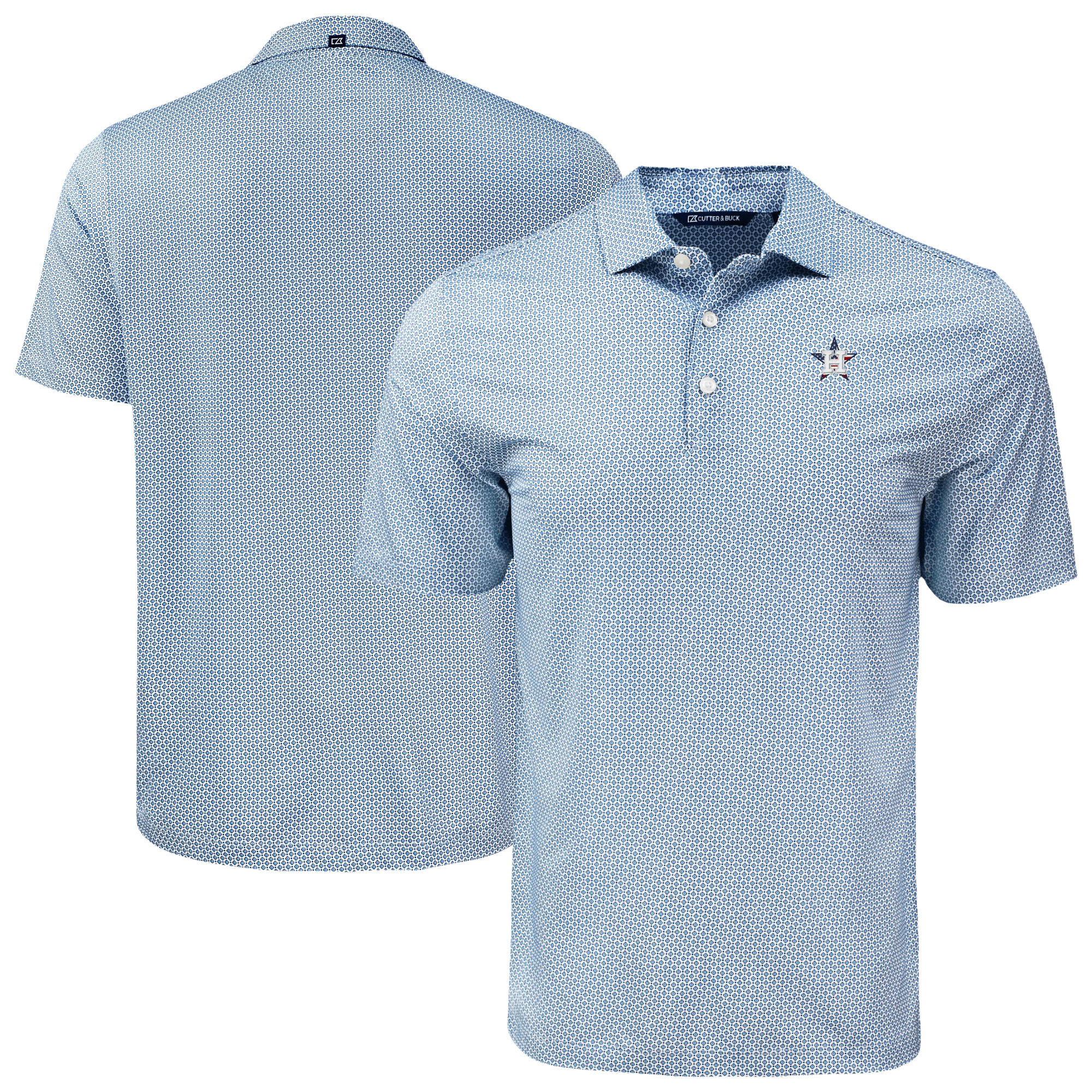 Men’s Cutter & Buck Navy Houston Astros Big & Tall Pike Eco Diamond Dot Print Polo Men’s Cutter & Buck Navy Houston Astros Big & Tall Pike Eco Diamond Dot Print Polo