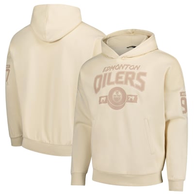 Men's Levelwear Connor McDavid Khaki Edmonton Oilers Name & Number Pullover Hoodie