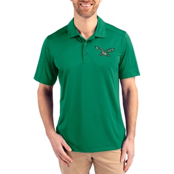 Men's Cutter & Buck Kelly Green Philadelphia Eagles Prospect Eco DryTec Polo