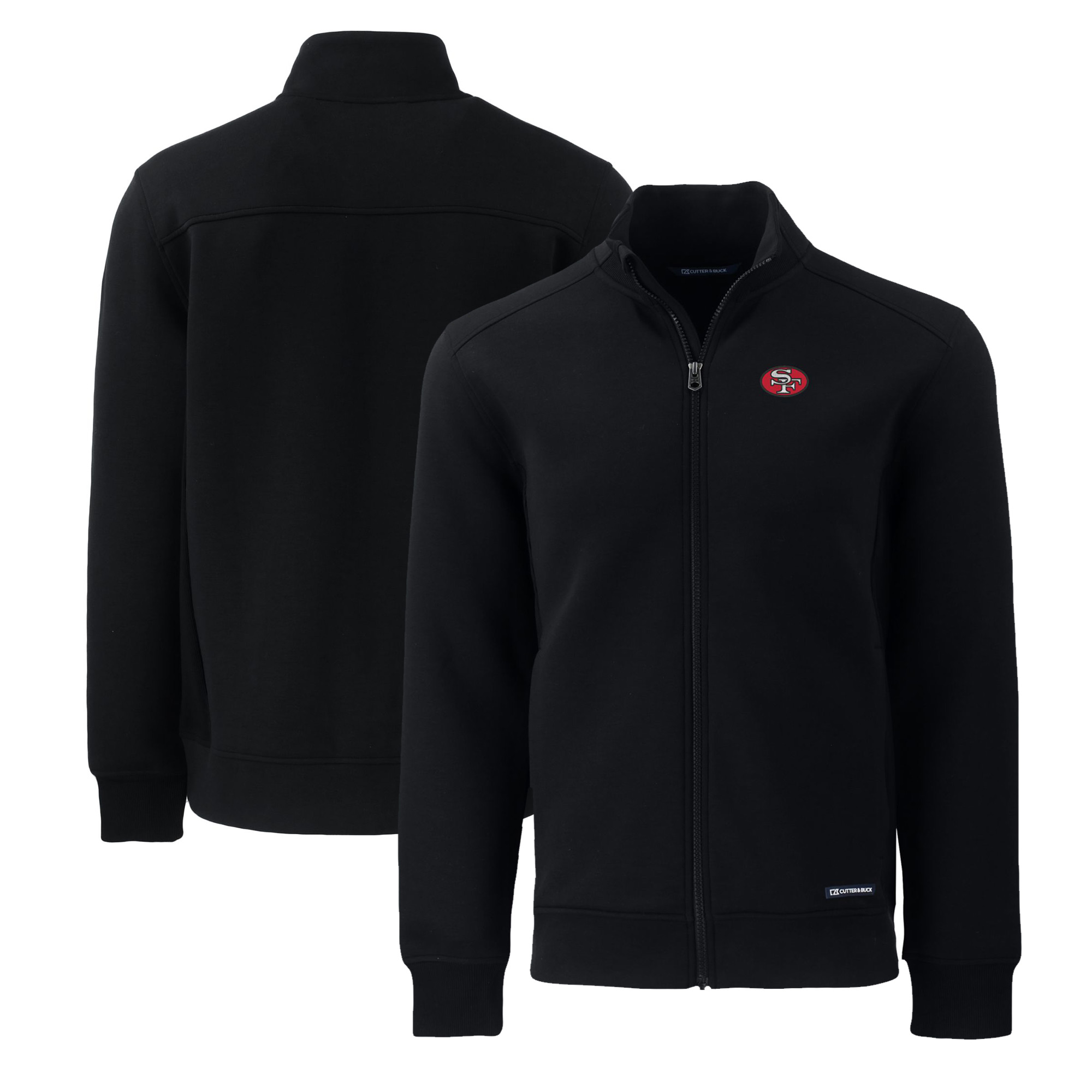 Men's Cutter & Buck Black San Francisco 49ers Big & Tall Roam Eco Recycled Full-Zip Jacket