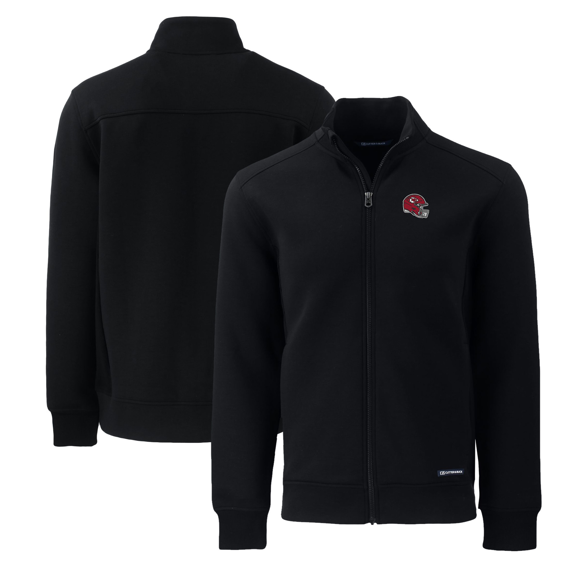 Men's Cutter & Buck Black Kansas City Chiefs Big & Tall Roam Eco Recycled Full-Zip Jacket