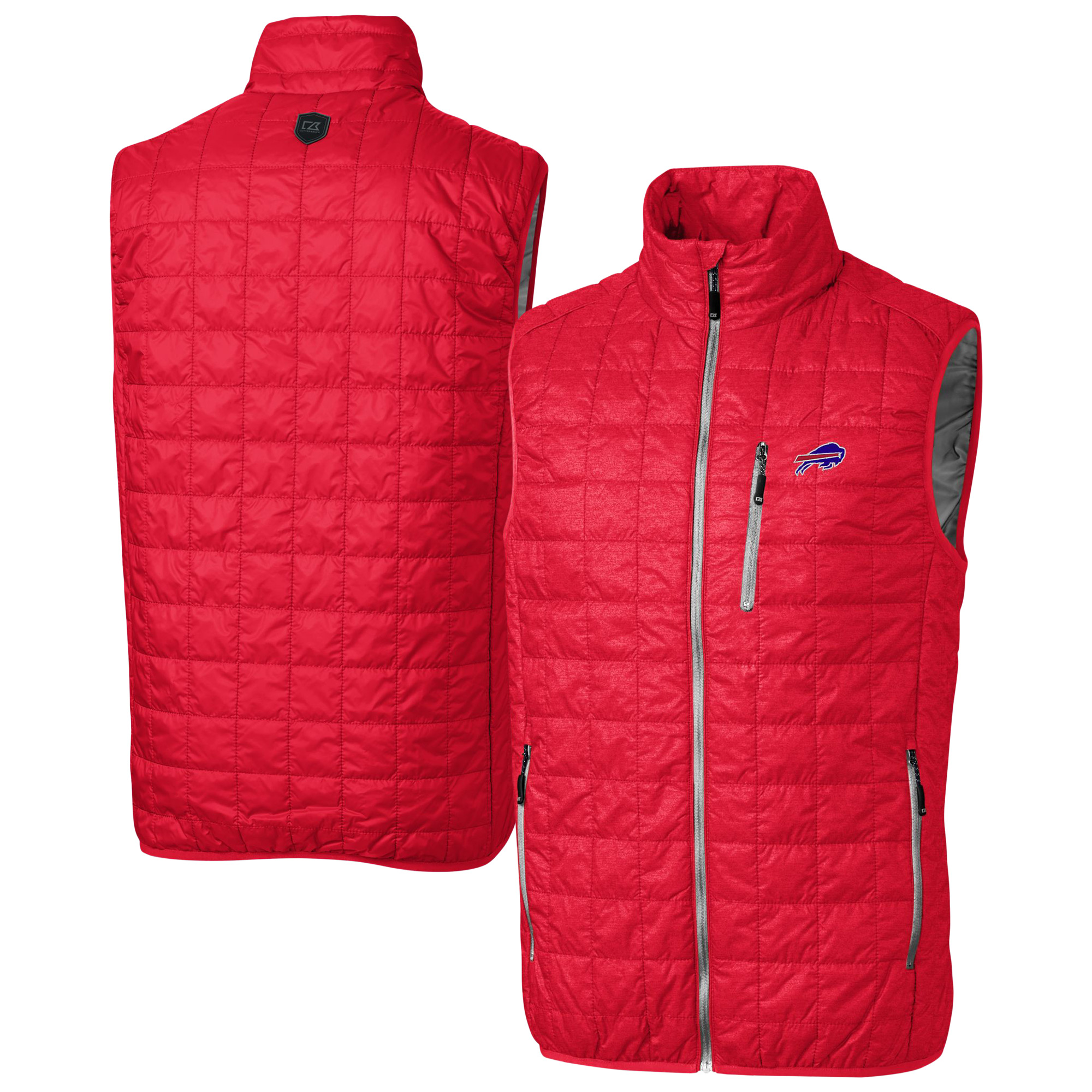 Men’s Cutter & Buck Red Buffalo Bills Big & Tall Rainier PrimaLoft Eco Insulated Full-Zip Puffer Vest Men’s Cutter & Buck Red Buffalo Bills Big & Tall Rainier PrimaLoft Eco Insulated Full-Zip Puffer Vest