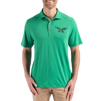 Men's Cutter & Buck Kelly Green Philadelphia Eagles Forge Eco Stretch Recycled Polo