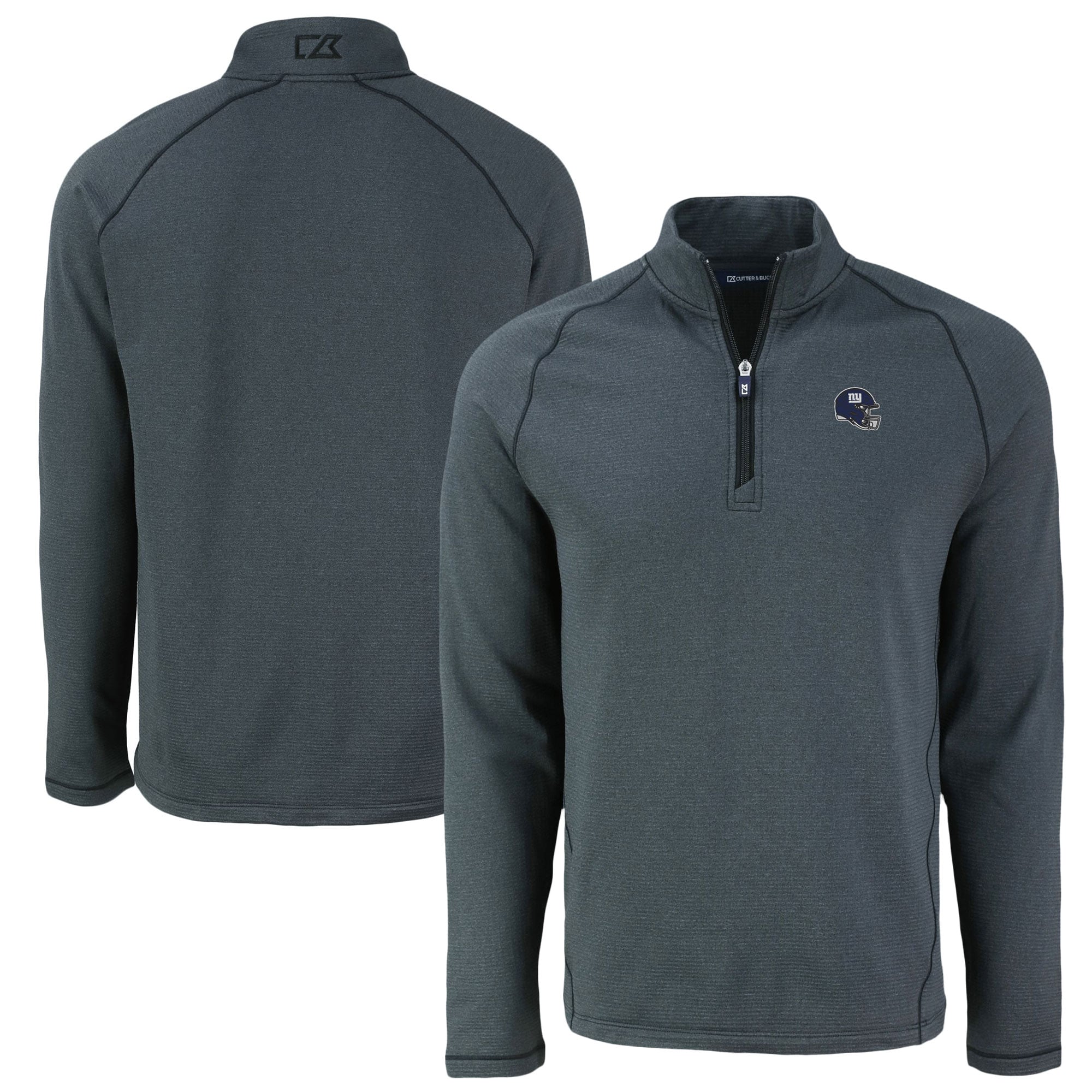Men’s Cutter & Buck Heather Black New York Giants Peshastin Eco Fleece Tri-Blend Raglan Recycled Quarter-Zip Jacket Men’s Cutter & Buck Heather Black New York Giants Peshastin Eco Fleece Tri-Blend Raglan Recycled Quarter-Zip Jacket