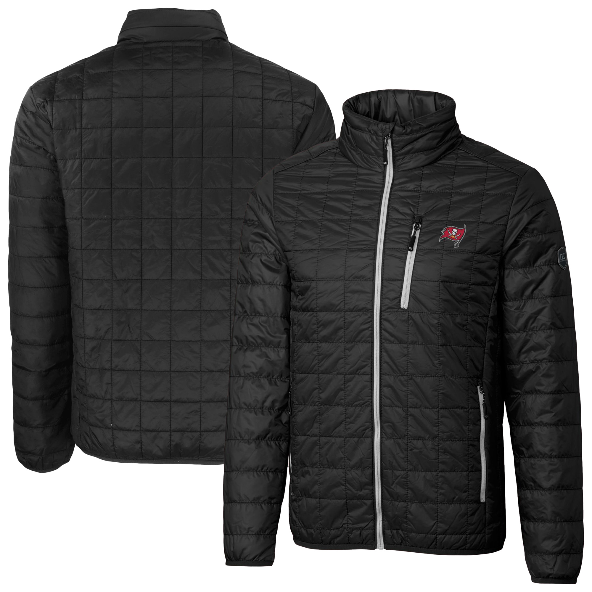 Men’s Cutter & Buck Black Tampa Bay Buccaneers Big & Tall Rainier PrimaLoft Eco Insulated Full-Zip Puffer Jacket Men’s Cutter & Buck Black Tampa Bay Buccaneers Big & Tall Rainier PrimaLoft Eco Insulated Full-Zip Puffer Jacket
