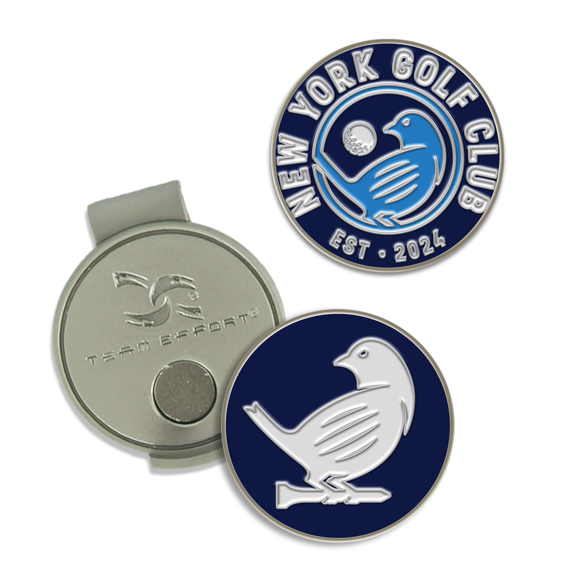 WinCraft New York Golf Club Hat Clip & Ball Markers Set WinCraft New York Golf Club Hat Clip & Ball Markers Set