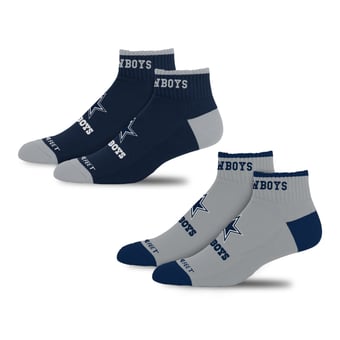 Youth For Bare Feet  Navy Dallas Cowboys 2-Pack Front & Center Socks Set