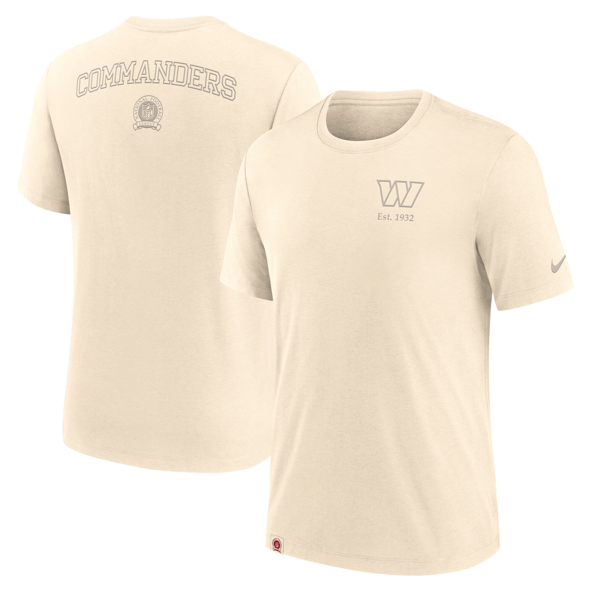 Men's Nike Cream Washington Commanders Glory Tri-Blend T-Shirt