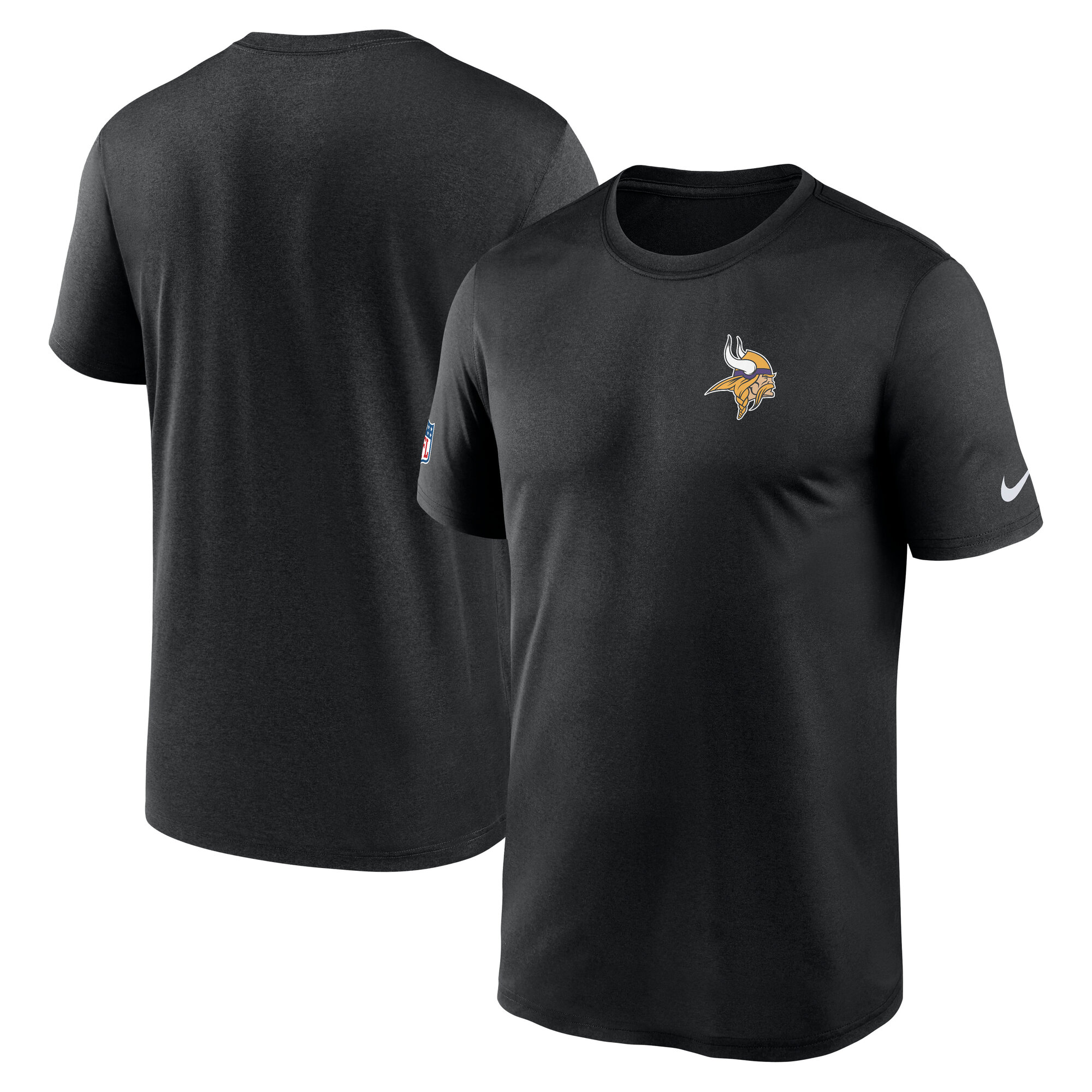 Men's Nike Black Minnesota Vikings Sideline Legend Small Logo Dri-FIT T-Shirt