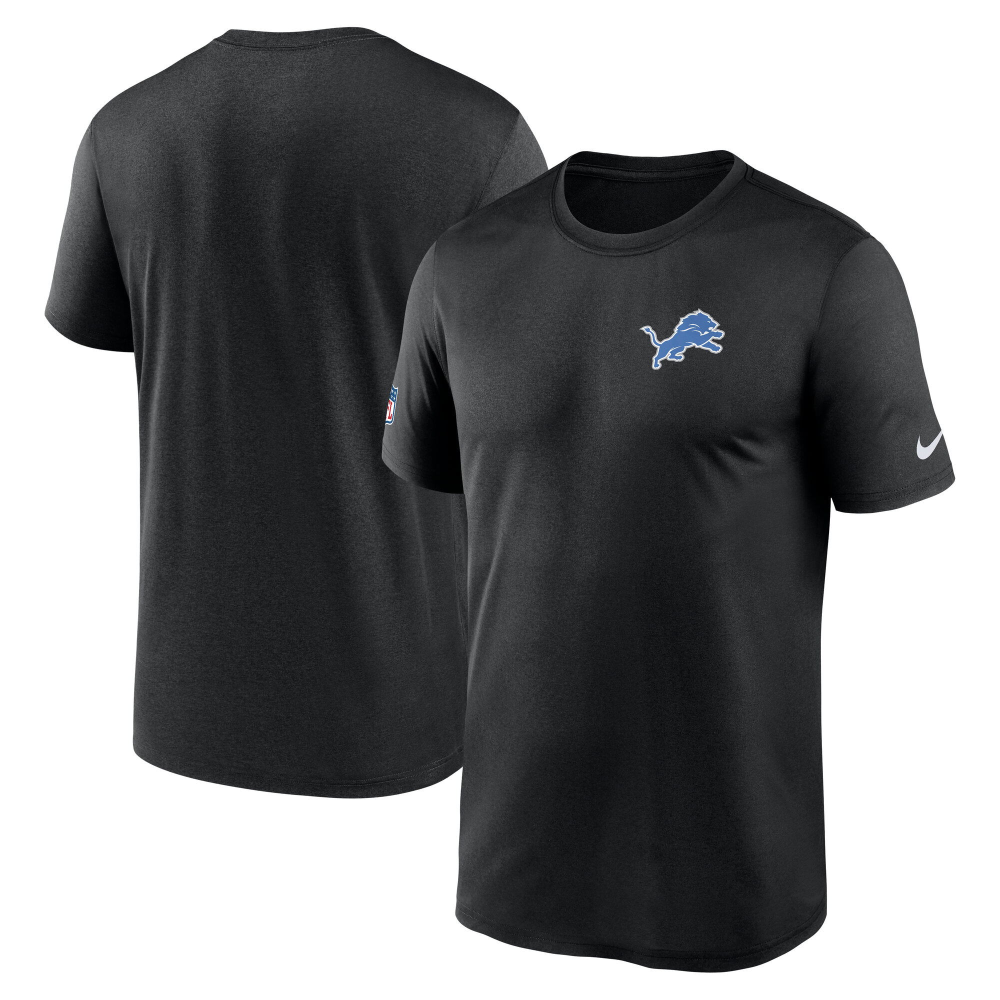 Men's Nike Black Detroit Lions Sideline Legend Small Logo Dri-FIT T-Shirt