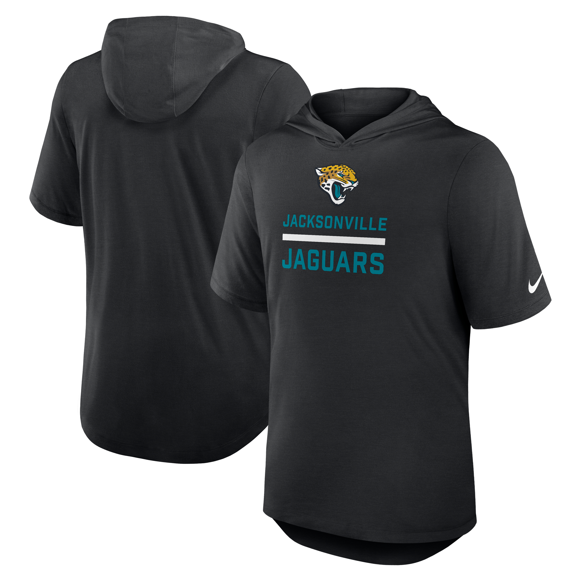 Men's Nike Black Jacksonville Jaguars Lockup Tri-Blend Hoodie T-Shirt