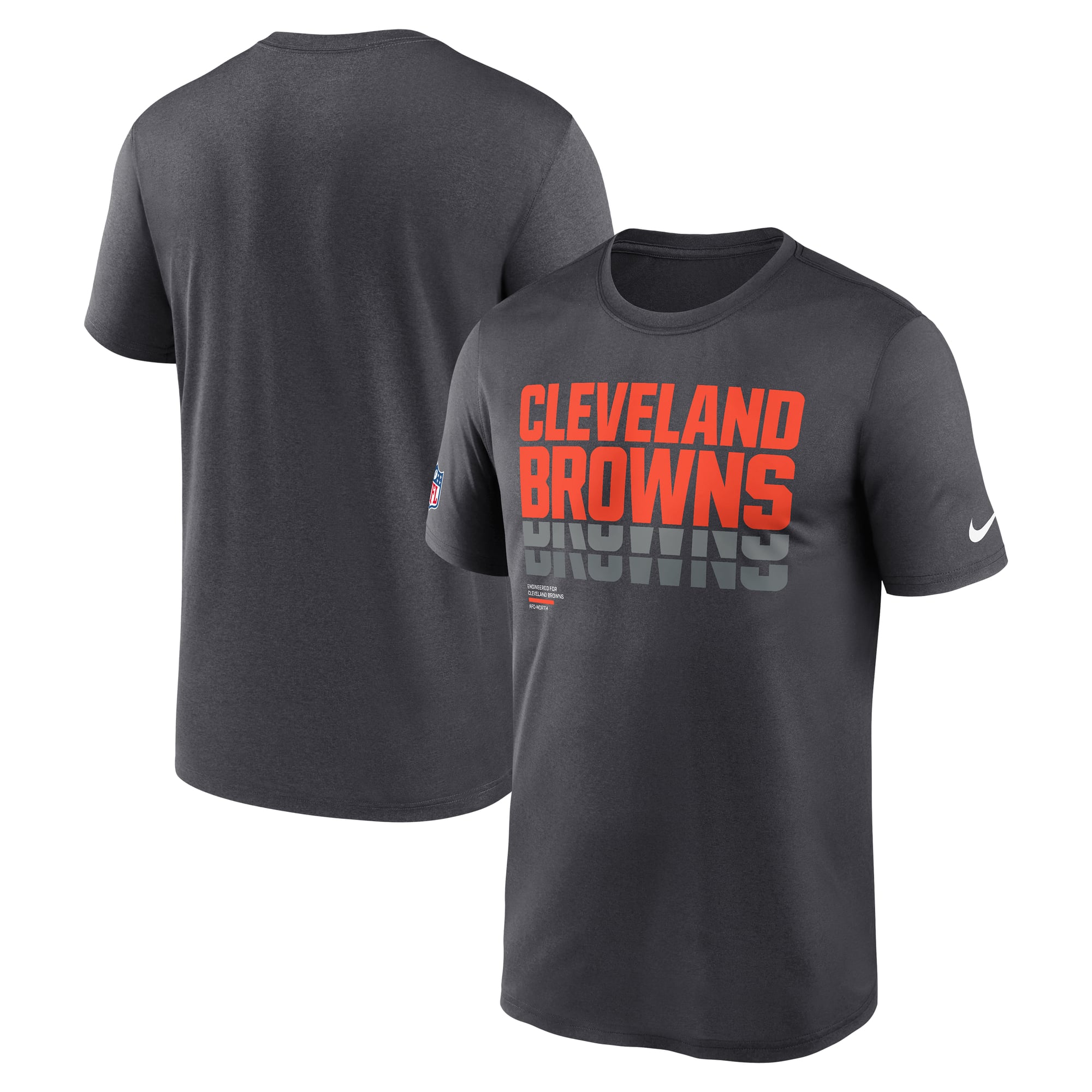 Men's Nike Charcoal Cleveland Browns Sideline Legend Dri-FIT T-Shirt