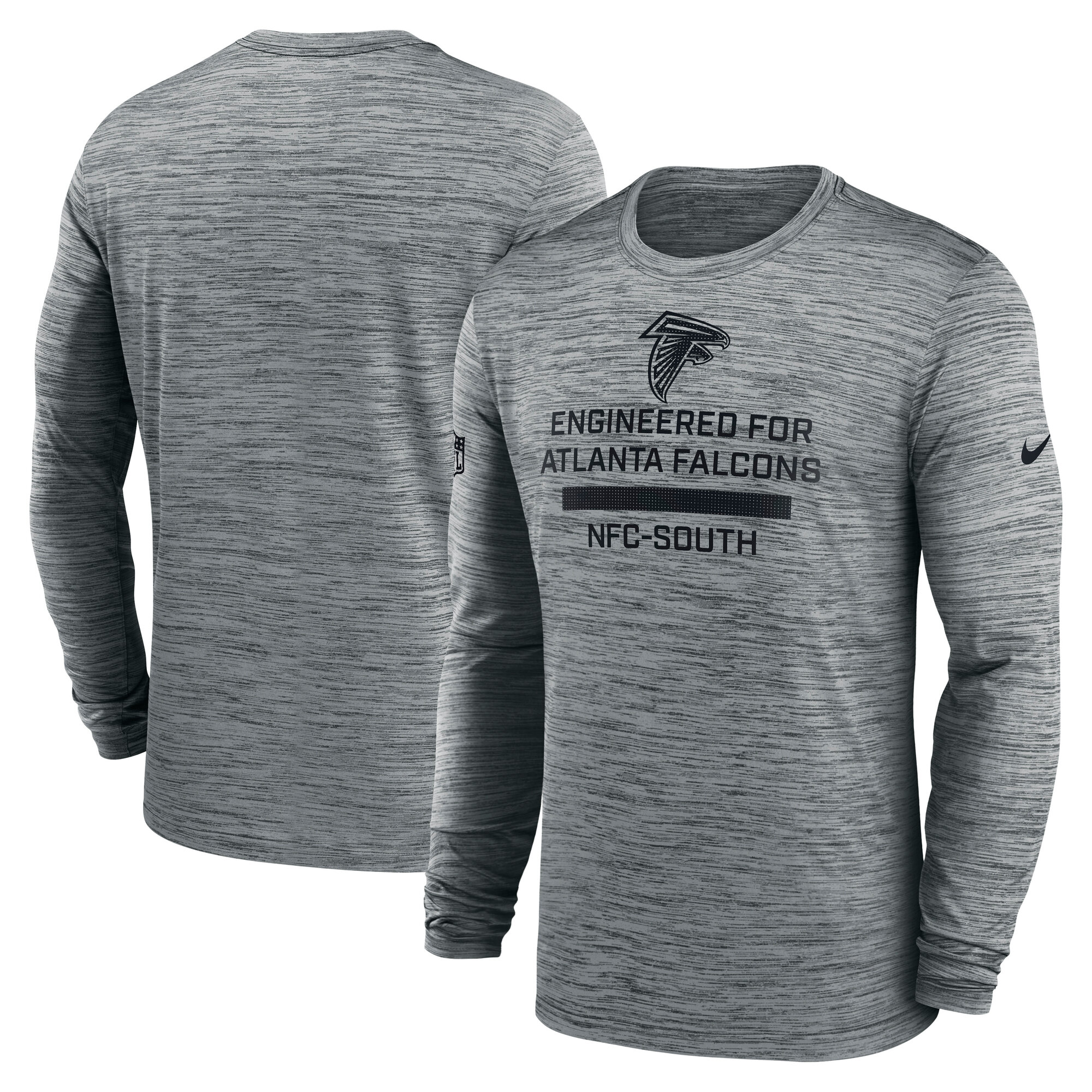 Men's Nike Gray Atlanta Falcons Sideline Velocity Dri-FIT Long Sleeve T-Shirt