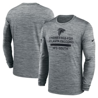 Men's Nike Gray Atlanta Falcons Sideline Velocity Dri-FIT Long Sleeve T-Shirt