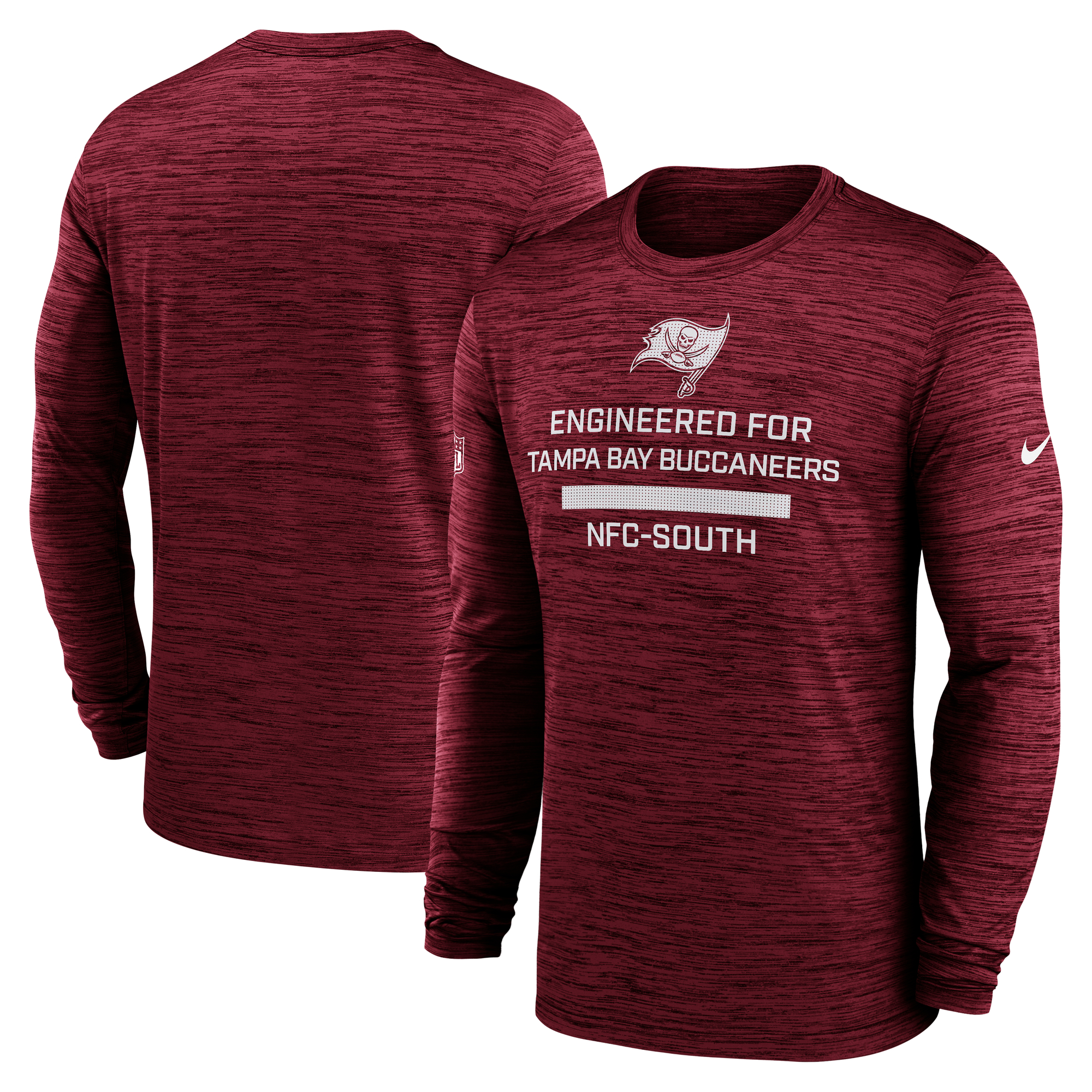 Men's Nike Red Tampa Bay Buccaneers Sideline Velocity Dri-FIT Long Sleeve T-Shirt