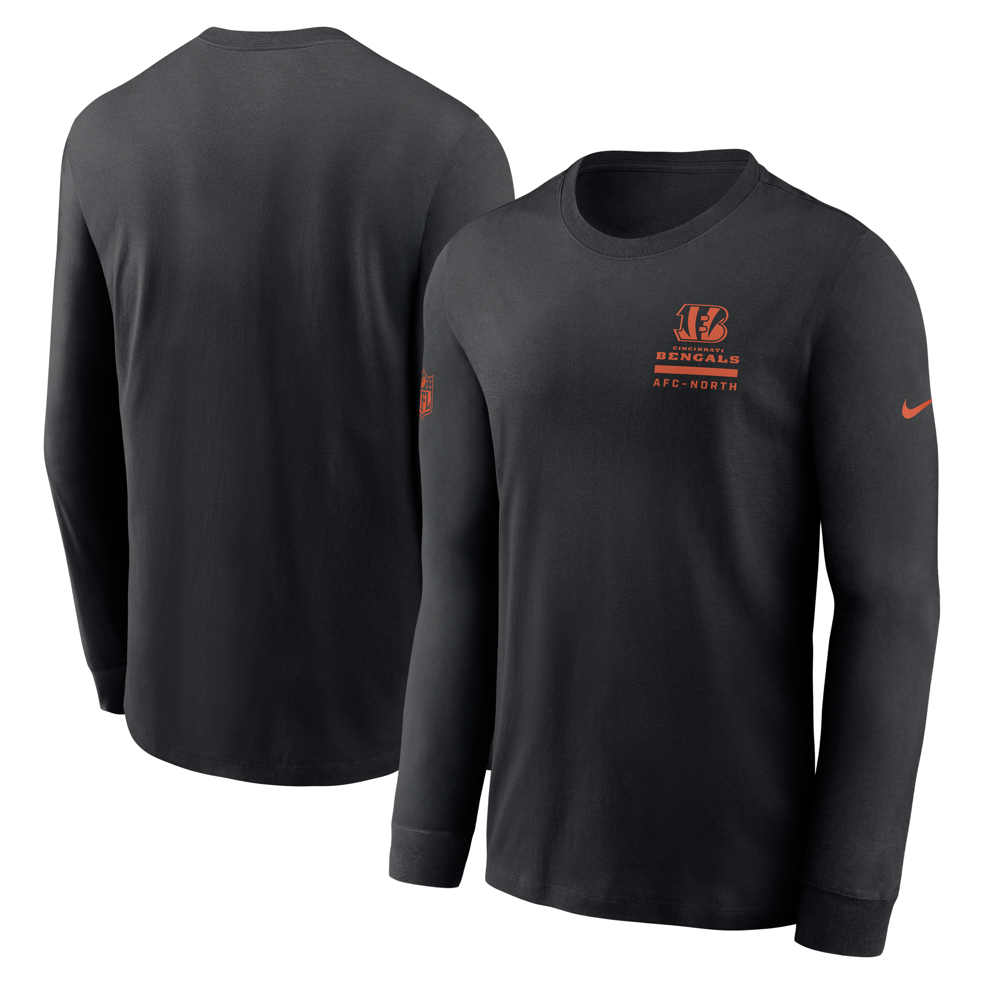 Men's Nike Black Cincinnati Bengals Sideline Dri-FIT Long Sleeve T-Shirt