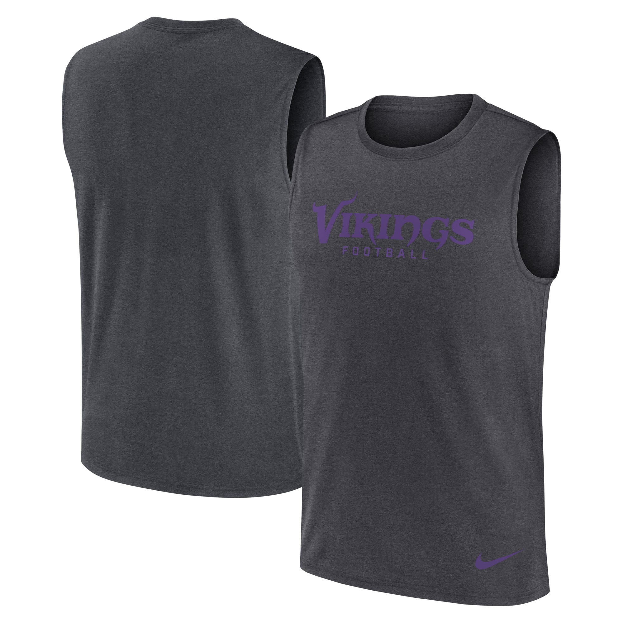 Men's Nike Charcoal Minnesota Vikings Primetime Legend Dri-FIT Muscle Tank Top