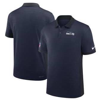 Men's Nike College Navy Seattle Seahawks Sideline Victory Stripe Dri-FIT Polo