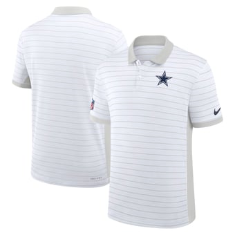 Men's Nike White Dallas Cowboys Sideline Victory Stripe Dri-FIT Polo