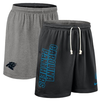 Men's Nike Black Carolina Panthers Sideline Reversible Dri-FIT Shorts