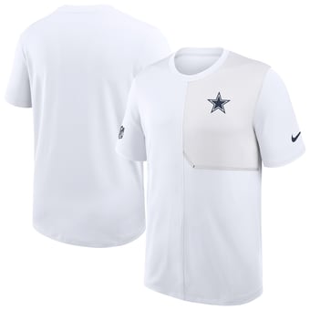 Men's Nike White Dallas Cowboys Sideline UV Dri-Fit Coach Shirt