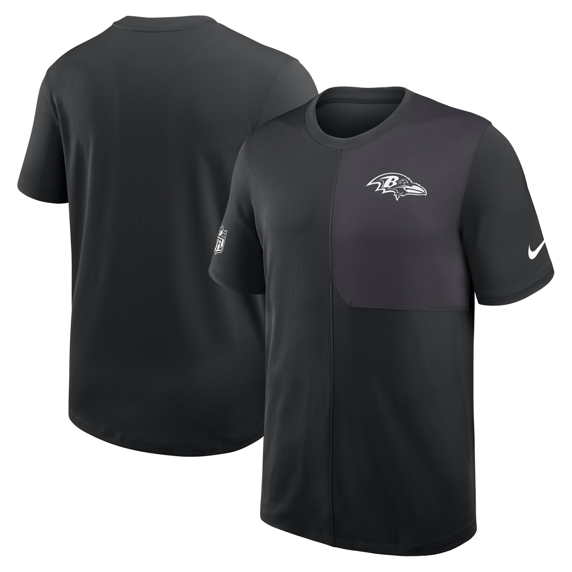 Men's Nike Black Baltimore Ravens Sideline UV Dri-Fit Coach Shirt