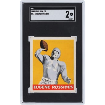 Eugene Rossides Columbia University 1948 Leaf Gum Co. #57 SGC Authenticated 2 Card