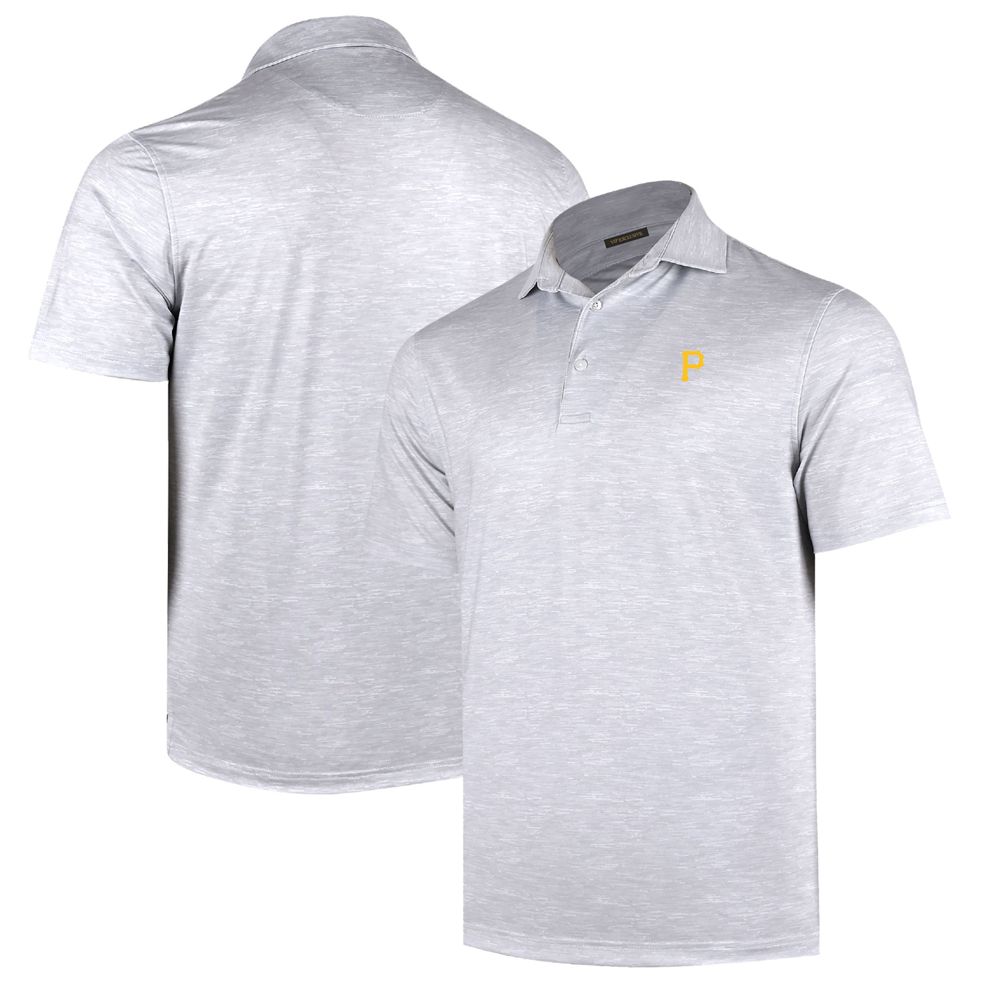 Men’s Gray Pittsburgh Pirates Sublime Tri-Blend Polo Men’s Gray Pittsburgh Pirates Sublime Tri-Blend Polo