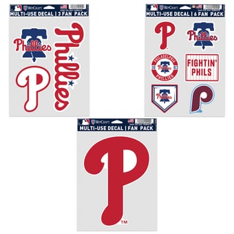 WinCraft Philadelphia Phillies Three-Pack Fan Decal Set
