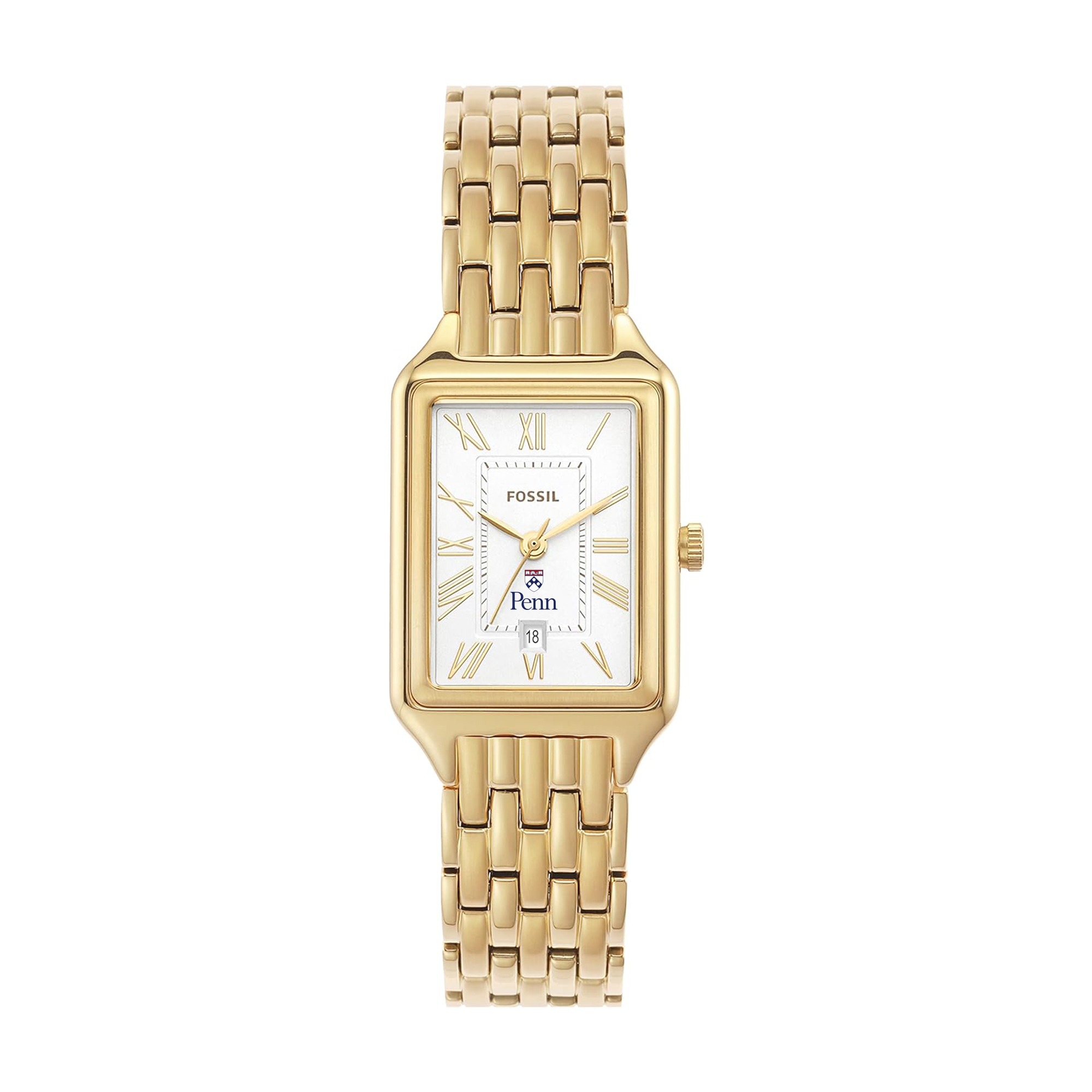 Women's Fossil Pennsylvania Quakers Raquel Gold-Tone Stainless Steel Watch