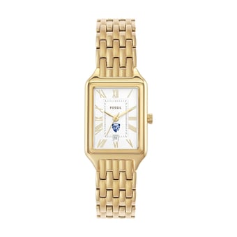 Women's Fossil Johns Hopkins Blue Jays Raquel Gold-Tone Stainless Steel Watch