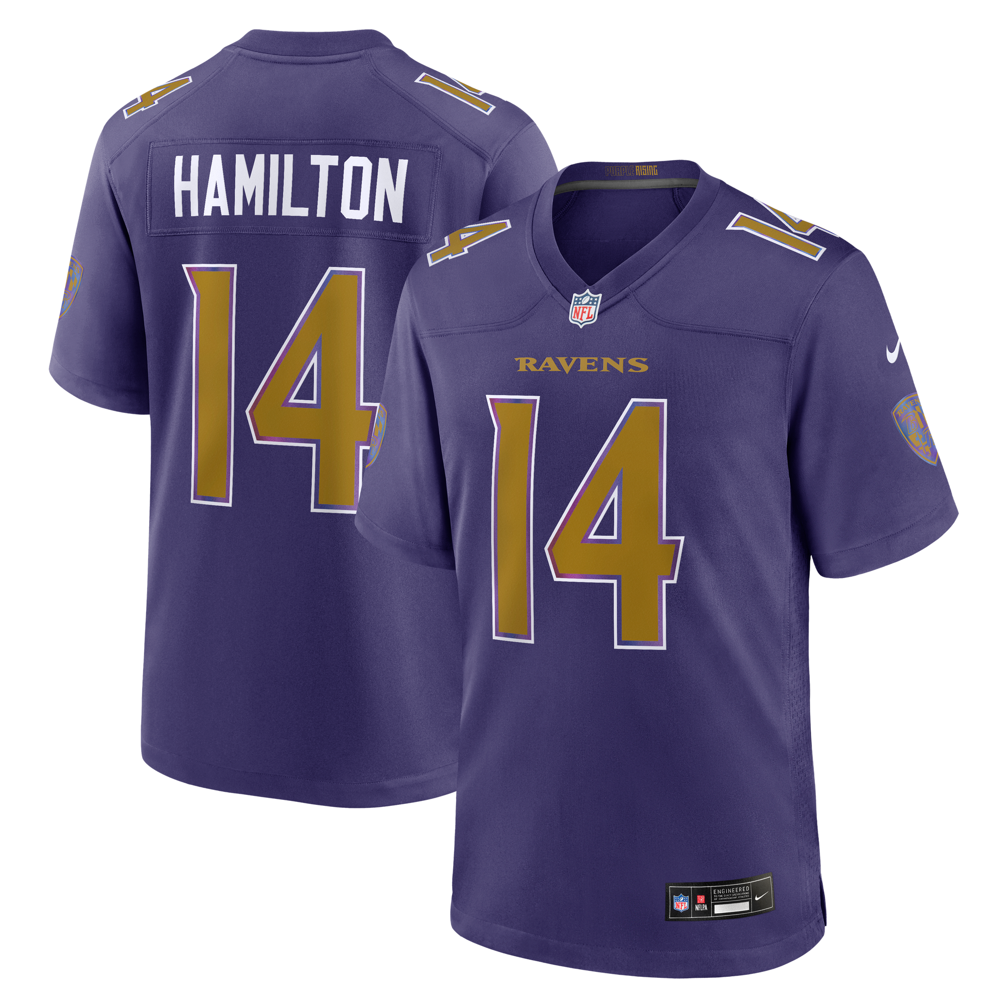Men's Nike Kyle Hamilton Purple Baltimore Ravens Alternate Game Jersey