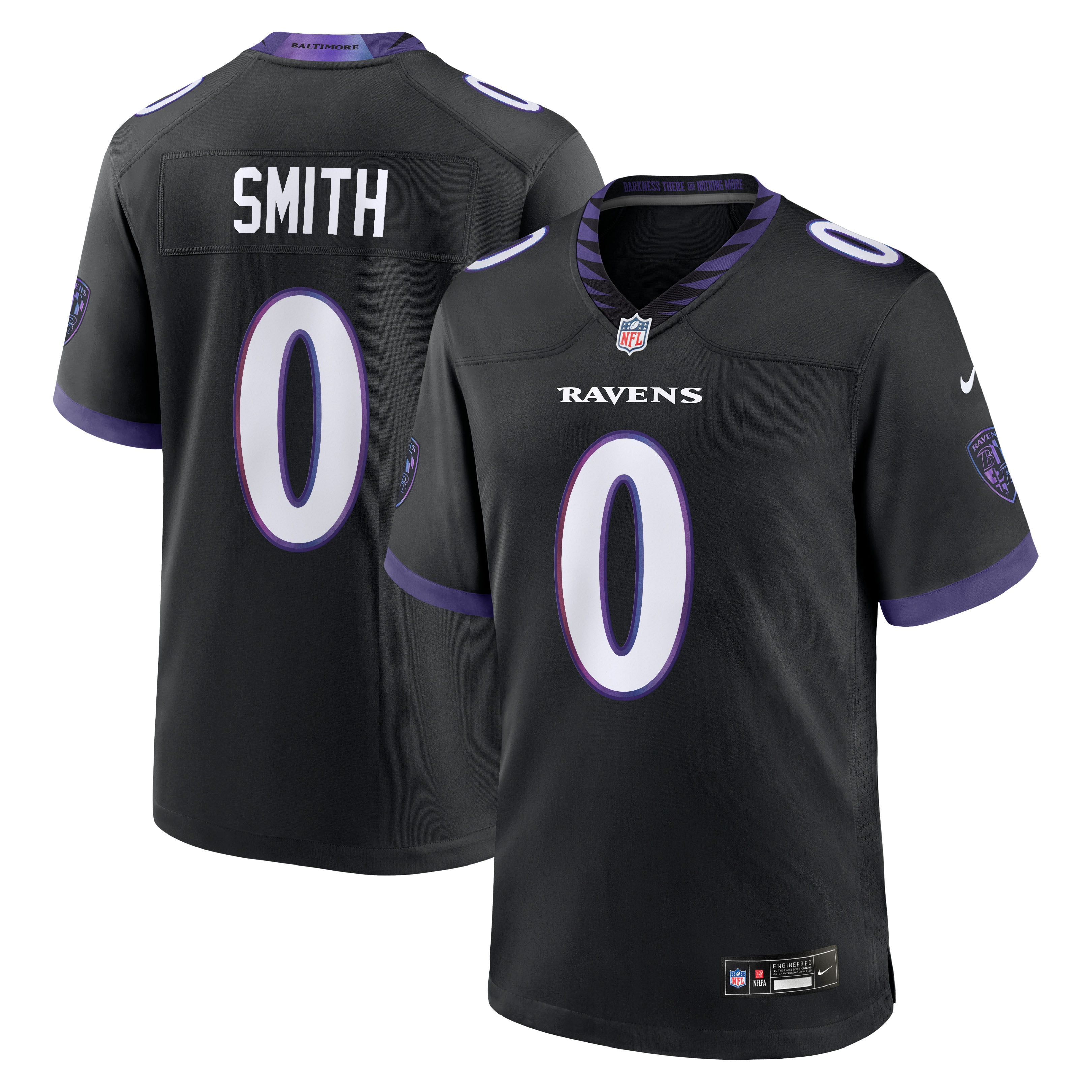 Men's Nike Roquan Smith Black Baltimore Ravens Alternate Game Jersey