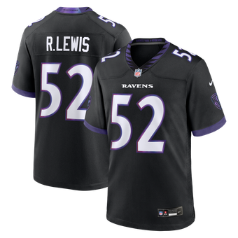 Men's Nike Ray Lewis Black Baltimore Ravens Alternate Retired Player Game Jersey