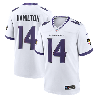 Men's Nike Kyle Hamilton White Baltimore Ravens Game Jersey