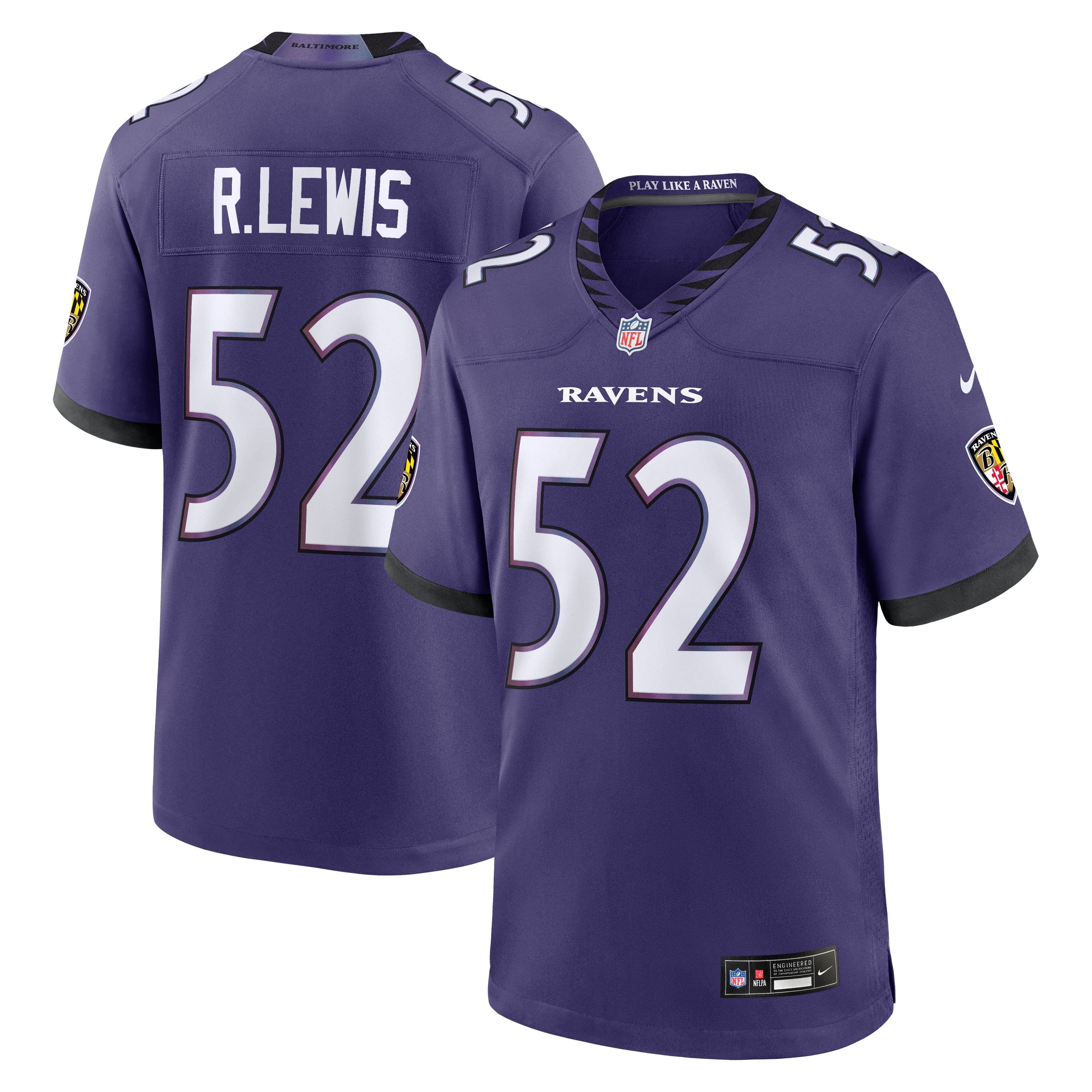 Men's Nike Ray Lewis Purple Baltimore Ravens Team Retired Player Game Jersey