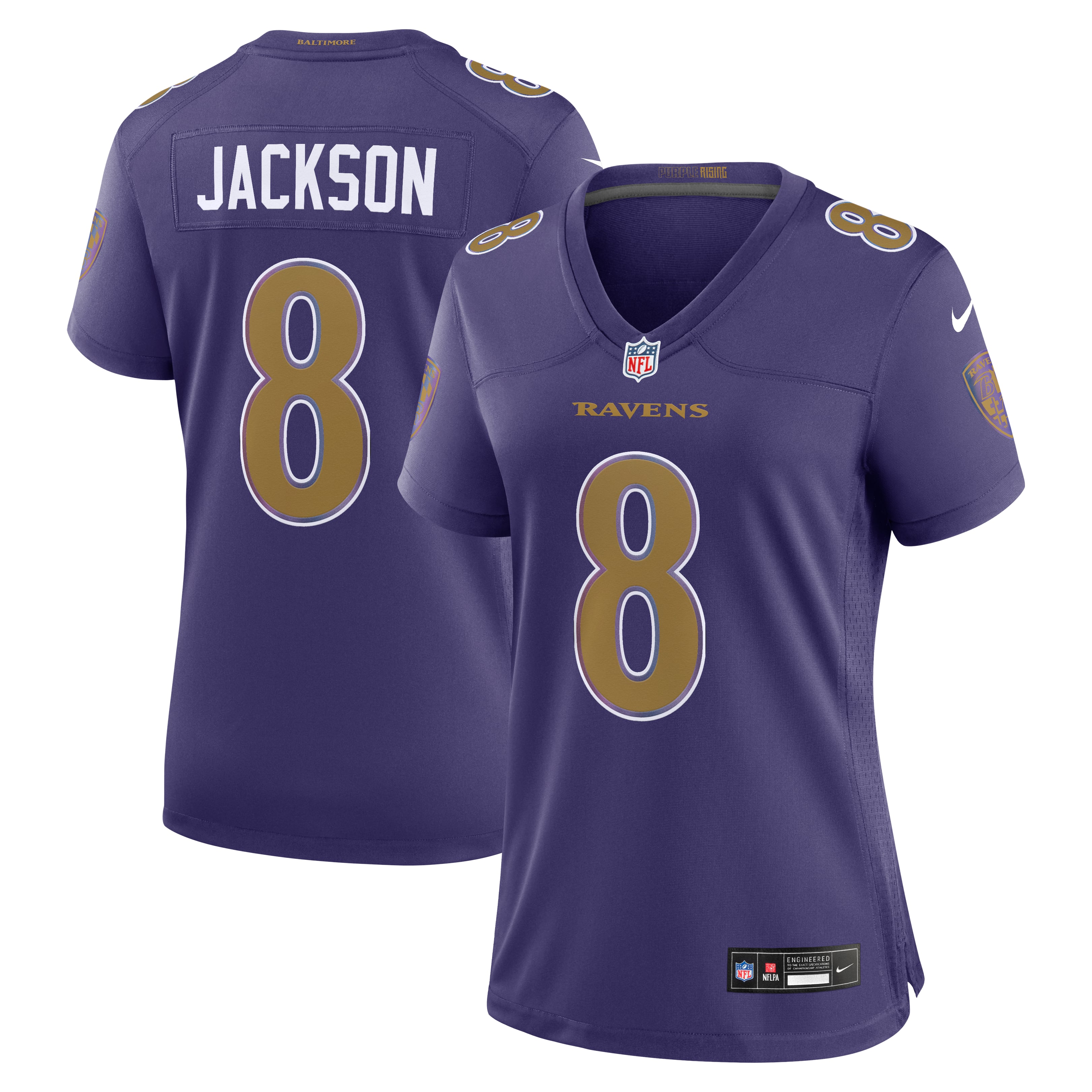 Women's Nike Lamar Jackson Purple Baltimore Ravens Alternate Game Jersey