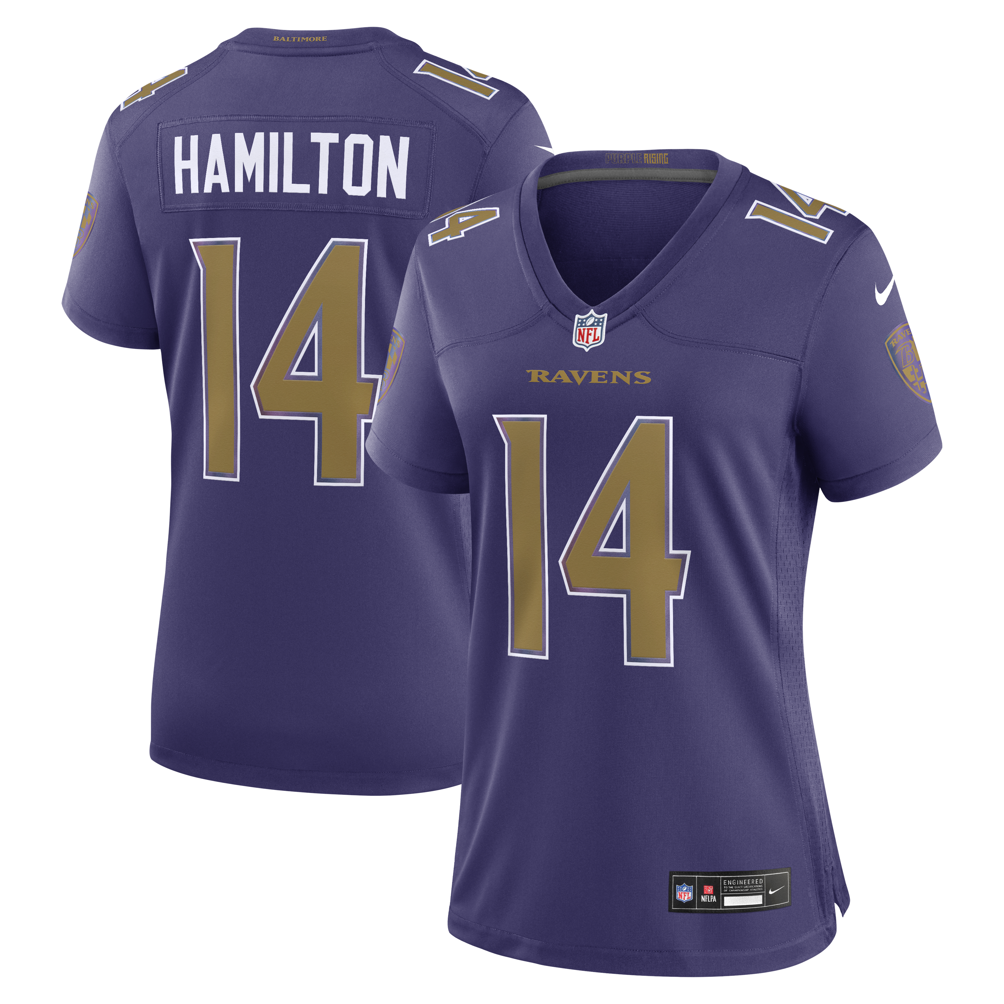 Nike Women's Kyle Hamilton Purple Baltimore Ravens Alternate Game Jersey - Purple
