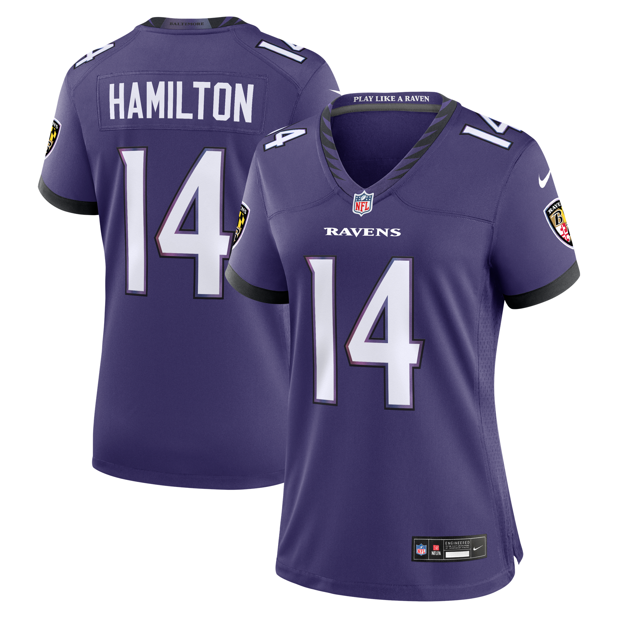 Women's Nike Kyle Hamilton Purple Baltimore Ravens Team Game Jersey