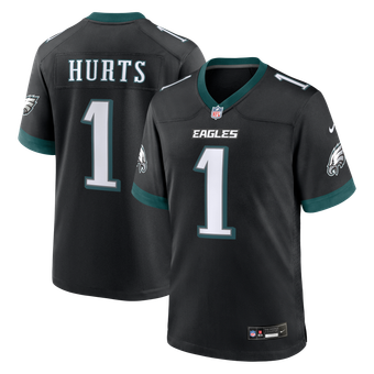 Men's Nike Jalen Hurts  Black Philadelphia Eagles Alternate Game Jersey