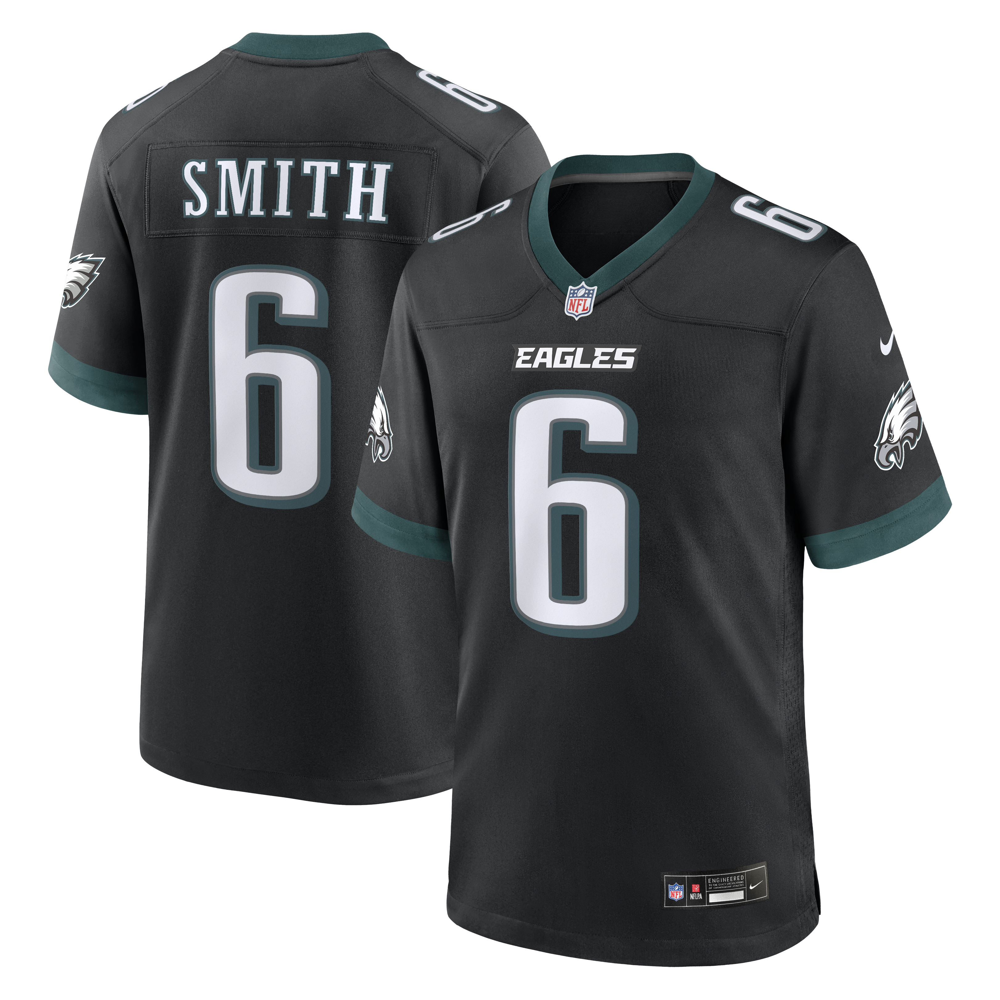 Men's Nike DeVonta Smith  Black Philadelphia Eagles Alternate Game Jersey