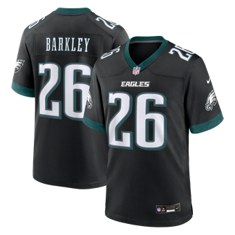 Men's Nike Saquon Barkley  Black Philadelphia Eagles Alternate Game Jersey