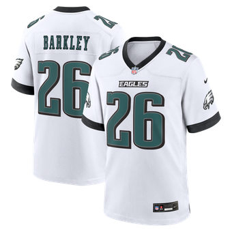 Men's Nike Saquon Barkley  White Philadelphia Eagles Game Jersey