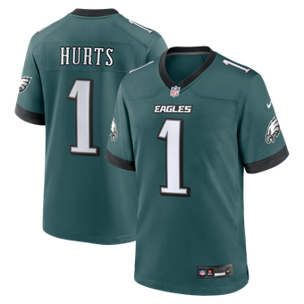 Men's Nike Jalen Hurts  Midnight Green Philadelphia Eagles Team Game Jersey