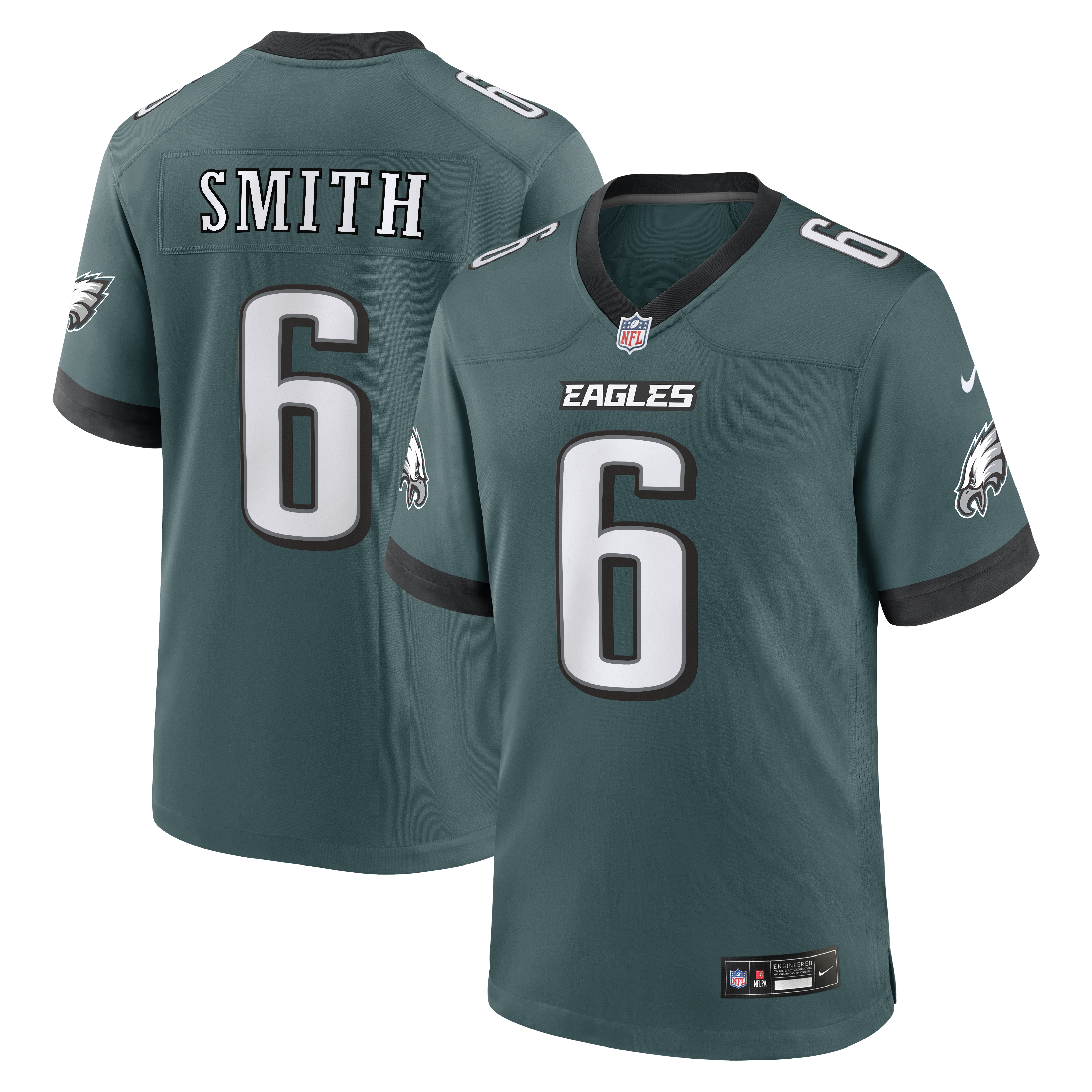 Men's Nike DeVonta Smith Midnight Green Philadelphia Eagles Team Game Jersey